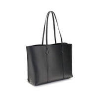 Tory Burch Black Calf Leather Bos Taurus Handbag