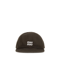 Miu Miu Brown Cotton Cap (Baseball Hat)