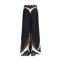 Emilio Pucci Black Silk Flared Pants