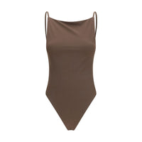 Jacquemus Brown Polyamide One-Piece Swimsuit