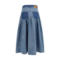Ganni Blue Denim Skirt