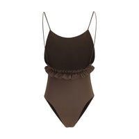 Jacquemus Brown Polyamide One-Piece Swimsuit