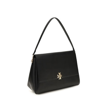 Tory Burch Black Calf Leather Bos Taurus Shoulder Bag
