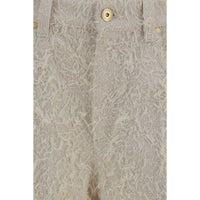 Brunello Cucinelli Beige Cotton Cropped Pants