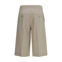 Max Mara Beige Wool Oves Aries Bermuda Shorts