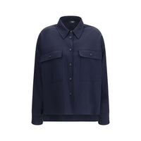 Max Mara Blue Wool Oves Aries Jacket