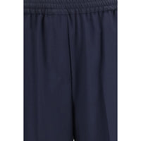 Max Mara Blue Wool Oves Aries Casual Pants