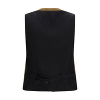 Burberry Brown Wool Oves Aries Sleveless Jacket