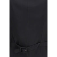 Burberry Brown Wool Oves Aries Sleveless Jacket