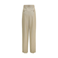 Saint Laurent Beige Wool Oves Aries Dress Pants