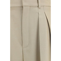 Saint Laurent Beige Wool Oves Aries Dress Pants