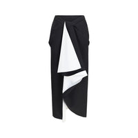 Givenchy Black Wool Oves Aries Midi Skirt
