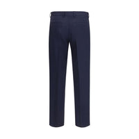 Fendi Blue Wool Oves Aries Dress Pants