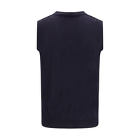 Aragona Cashmere Blue Wool Oves Aries Sleeveles Sweater