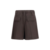 Brunello Cucinelli Brown Wool Oves Aries Bermuda Shorts
