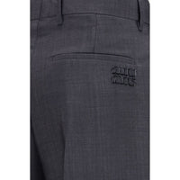 Miu Miu Gray Wool Oves Aries Dress Pants