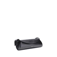 Jil Sander Black Calf Leather Bos Taurus Shoulder Bag