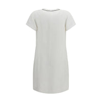 Brunello Cucinelli White Viscose Casual Dress