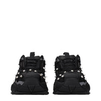 Versace Black Fabric Chunky Sneakers