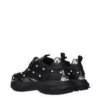 Versace Black Fabric Chunky Sneakers