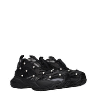 Versace Black Fabric Chunky Sneakers