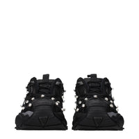 Versace Black Fabric Chunky Sneakers