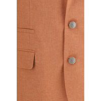 Brunello Cucinelli Orange Wool Oves Aries Blazer