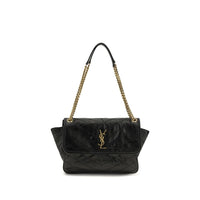 Saint Laurent Black Calf Leather Bos Taurus Shoulder Bag