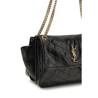 Saint Laurent Black Calf Leather Bos Taurus Shoulder Bag