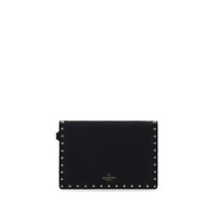 Valentino Garavani Black Calf Leather Bos Taurus Wallet