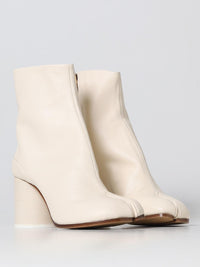 Maison Margiela White Leather Ankle Boots