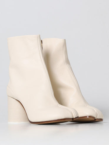 Maison Margiela White Leather Ankle Boots