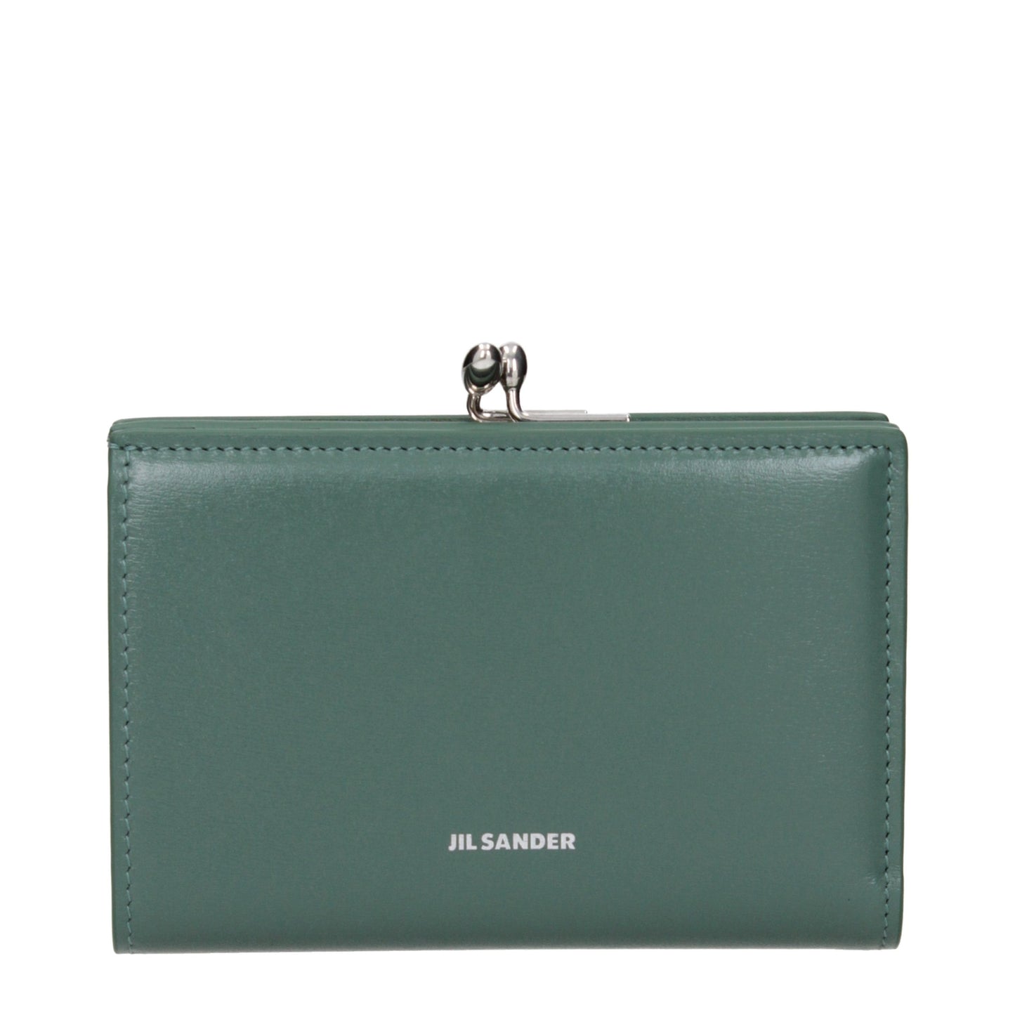 Jil Sander Green Leather Wallet