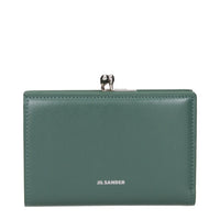 Jil Sander Green Leather Wallet