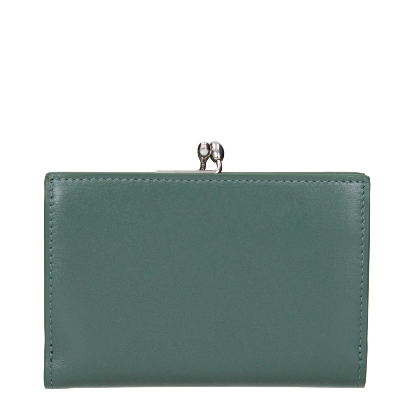 Jil Sander Green Leather Wallet