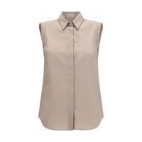 Brunello Cucinelli Beige Cotton Shirt