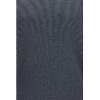 Brunello Cucinelli Gray Cotton Polo Shirt