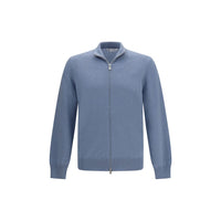 Brunello Cucinelli Blue Cashmere Cardigan