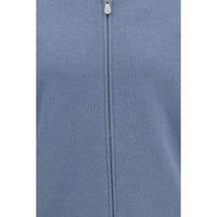 Brunello Cucinelli Blue Cashmere Cardigan