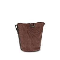 Brunello Cucinelli Bordeaux Cotton Shoulder Bag