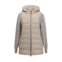 Brunello Cucinelli Gray Polyamide Full-Length Jacket
