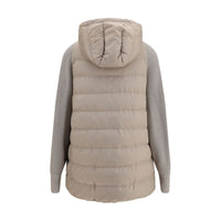 Brunello Cucinelli Gray Polyamide Full-Length Jacket