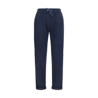 Brunello Cucinelli Blue Polyamide Casual Pants