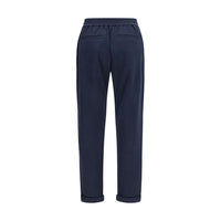 Brunello Cucinelli Blue Polyamide Casual Pants