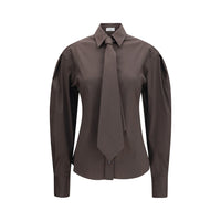 Brunello Cucinelli Brown Cotton Dress Shirt
