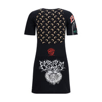 Marine Serre Black Cotton Casual Dress