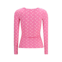Marine Serre Multicolor Polyamide Long Sleeve T-Shirt