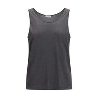 Brunello Cucinelli Gray Cashmere Sleeveles T-Shirt