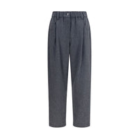 Brunello Cucinelli Gray Wool Oves Aries Casual Pants