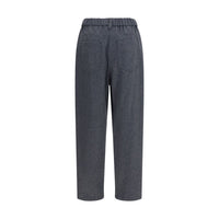 Brunello Cucinelli Gray Wool Oves Aries Casual Pants